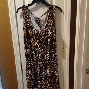 Leopard Print Sleeveless Dress